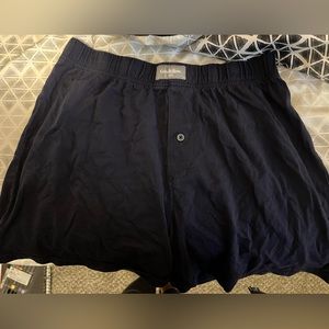Blue, pajama shorts